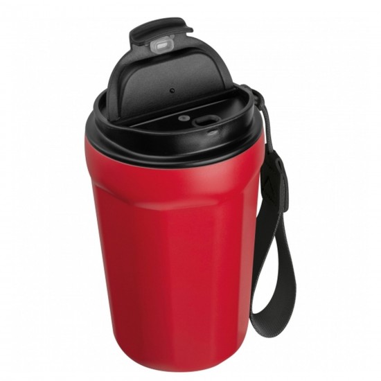 Metalinis termo puodelis su užrašu, Super Mokytoja, 350 ml, raudonas