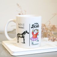 Puodelis bosei su užrašu, Laiminga BOSĖ