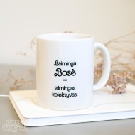 Puodelis bosei su užrašu, Laiminga BOSĖ