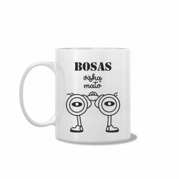 Puodelis bosui su užrašu, Bosas Viską Mato