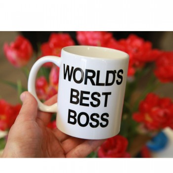 Puodelis bosui su užrašu, World`s Best BOSS