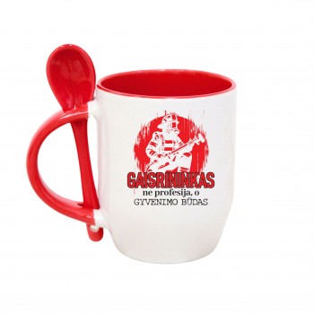 Puodelis su šaukšteliu "Gaisrininkas, ne profesija, o gyvenimo būdas" Puodelis su šaukšteliu "Gaisrininkas, ne profesija, o gyvenimo būdas"