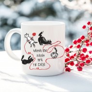 Puodelis su kačiukais "Namai be katės" Puodelis su kačiukais "Namai be katės"