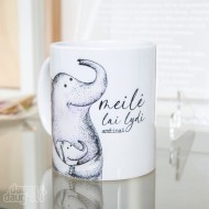 Puodelis su drambliais ir užrašu, Meilė Lai Lydi Amžinai