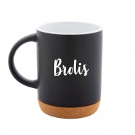Puodelis su užrašu, Brolis, 280 ml, Juodas, Keramika