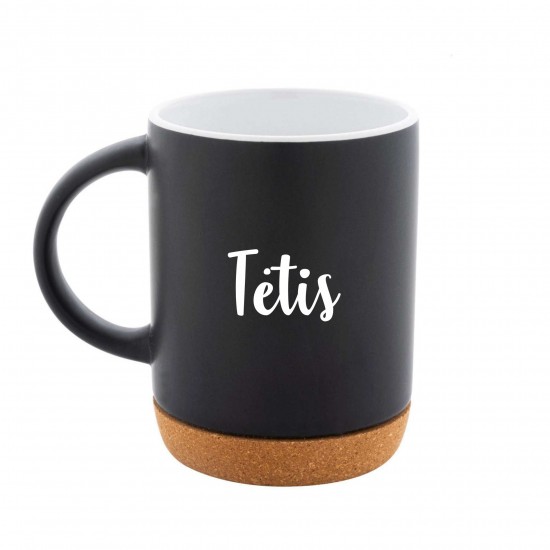 Puodelis su užrašu, Tėtis, 280 ml, Juodas, Keramika