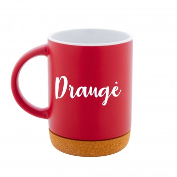 Puodelis su užrašu, Draugė, 280 ml, Raudonas, Keramika