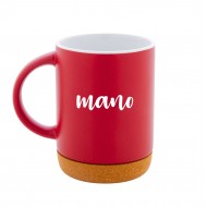 Puodelis su užrašu, Mano, 280 ml, Raudonas, Keramika