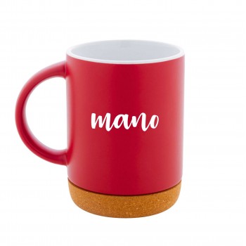 Puodelis su užrašu, Mano, 280 ml, Raudonas, Keramika