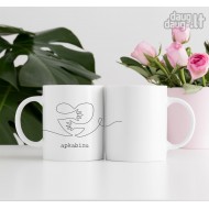 Puodelis su užrašu, Apkabinu, Keramika