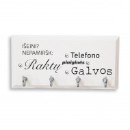 Raktų kabykla su užrašu, iŠeini Nepamiršk Raktų Telefono Piniginės Galvos Raktų kabykla su užrašu, iŠeini Nepamiršk Raktų Telefono Piniginės Galvos