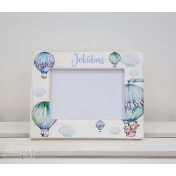 Rėmelis "Oro balionai su meškučiu"