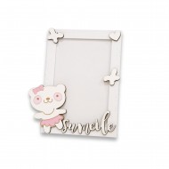 Rėmelis nuotraukai su Meškiuku, 10x15, Su Meile, Rožinis