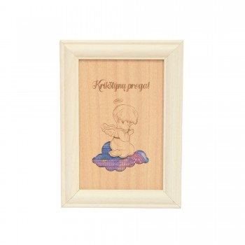 Rėmelis pinigams su angelu "Krikštynų proga"