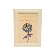 Rėmelis pinigams dovanoti su rože "Nepaliauki šypsotis"