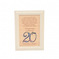 Rėmelis pinigams "Džiaugsmingi sveikinimai 20 gimtadienio proga" Rėmelis pinigams "Džiaugsmingi sveikinimai 20 gimtadienio proga"