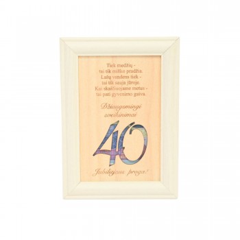 Rėmelis su metais pinigams dovanoti "40"