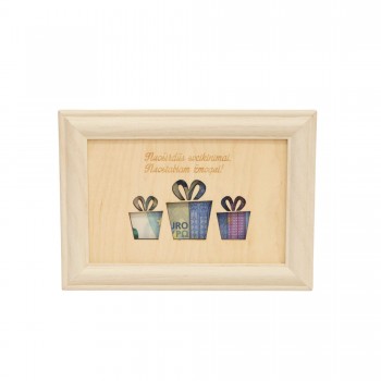 Rėmelis pinigams dovanoti "Sveikinimai"