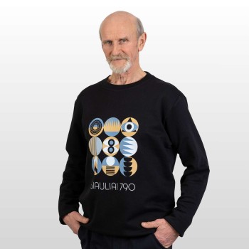 Džemperis su Šiaulių Miesto Jubiliejinių Metų Simbolika ir užrašu, Šiauliai 790, Juodas