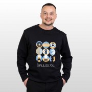 Džemperis su Šiaulių Miesto Jubiliejinių Metų Simbolika ir užrašu, Šiauliai 790, Juodas