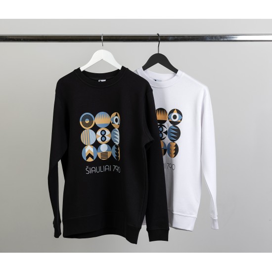 Džemperis su Šiaulių Miesto Jubiliejinių Metų Simbolika ir užrašu, Šiauliai 790, Juodas