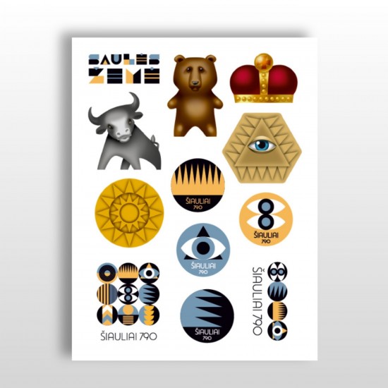 Lipdukų rinkinys su Šiaulių miesto simbolika, Šiauliai 790