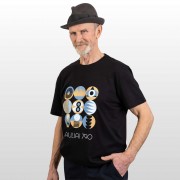 Marškinėliai su Šiaulių Miesto Jubiliejinių Metų Simbolika ir užrašu, Šiauliai 790, Juodi