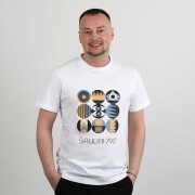 Marškinėliai su Šiaulių Miesto Jubiliejinių Metų Simbolika ir užrašu, Šiauliai 790, Balti