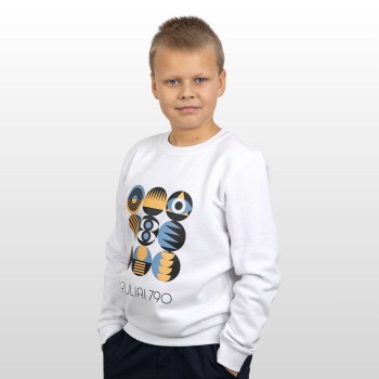 Džemperis su Šiaulių Miesto Jubiliejinių Metų Simbolika, Šiauliai 790, Vaikiškas, Baltas