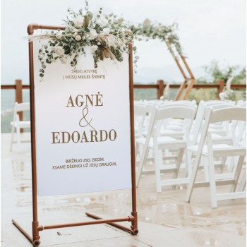 Renginio svečių pasveikinimo stendas 50x80 cm
