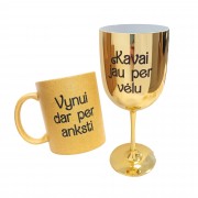 Linksmas taurės ir puodelio rinkinys Linksmas taurės ir puodelio rinkinys