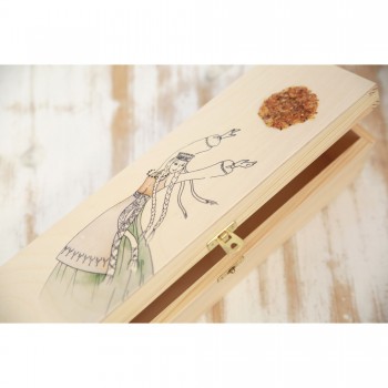 Dėžė su gintarais vynui, Lietuvaitė