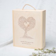 Dėžė 3 vyno buteliams "Mėgaukitės"