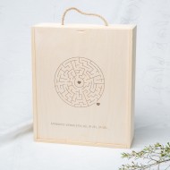 Dėžė 3 vyno buteliams "Atraskite"