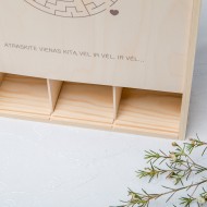 Dėžė 3 vyno buteliams "Atraskite"