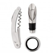 Vyno įrankių rinkinys butelyje su etikete, Vakarėlio Išgyvenimo Rinkinys