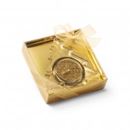 Blizganti žvakė stiklinėje žvakidėje "Eglutė"