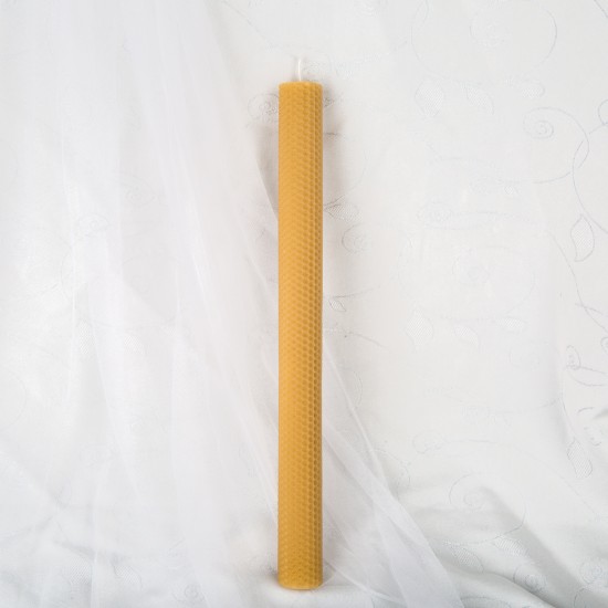Natūralaus bičių vaško korinė žvakė (40 cm x 3,5 cm)