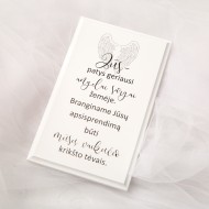 Lentelė "PADĖKA KRIKŠTO TĖVAMS" Nr. 2