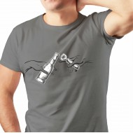 Marškinėliai Alaus Mėgėjui, Atidarytuvas Su Buteliu