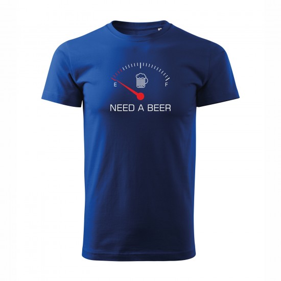 Marškinėliai Alaus Mėgėjui, su užrašu Need A Beer, EN