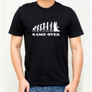 Marškinėliai bernvakariui su užrašu, Game over