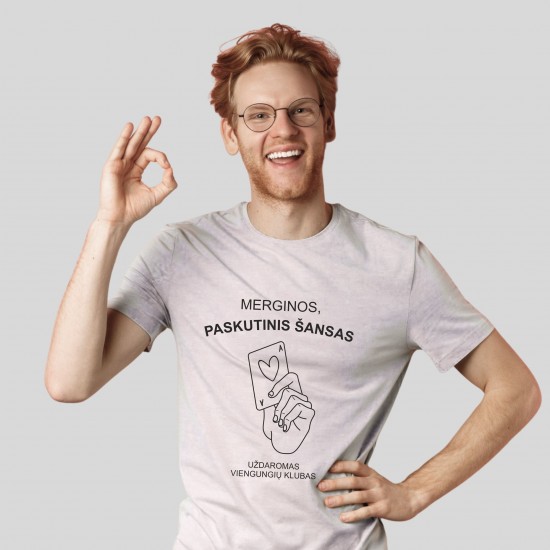 Marškinėliai bernvakariui su užrašu, Merginos Paskutinis Šansas Marškinėliai bernvakariui su užrašu, Merginos Paskutinis Šansas