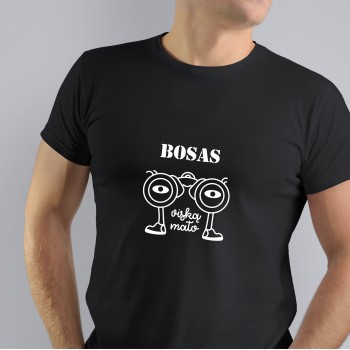 Marškinėliai Bosui su užrašu, Bosas Viską Mato