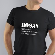 Marškinėliai Bosui su užrašu, Bosas Kaip Menas
