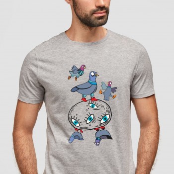 Marškinėliai su Balandžiais ir Bulve Marškinėliai su Balandžiais ir Bulve