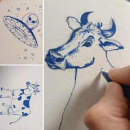 Marškinėliai skardinėje su NSO, su Karve ir užrašu, Su Pirmadieniais Viskas Normaliai...