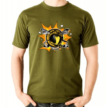 Marškinėliai Su Piešiniu, Bitė Lekia Su Dviračiu