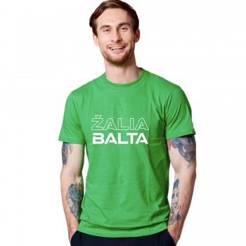 Marškinėliai su Užrašu, Žalia Balta