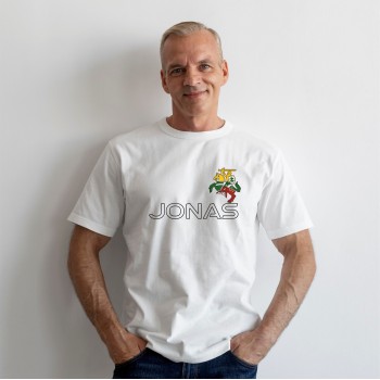 Marškinėliai Jonui su užrašu, Jonas ir Lietuvos Vyčiu Marškinėliai Jonui su užrašu, Jonas ir Lietuvos Vyčiu